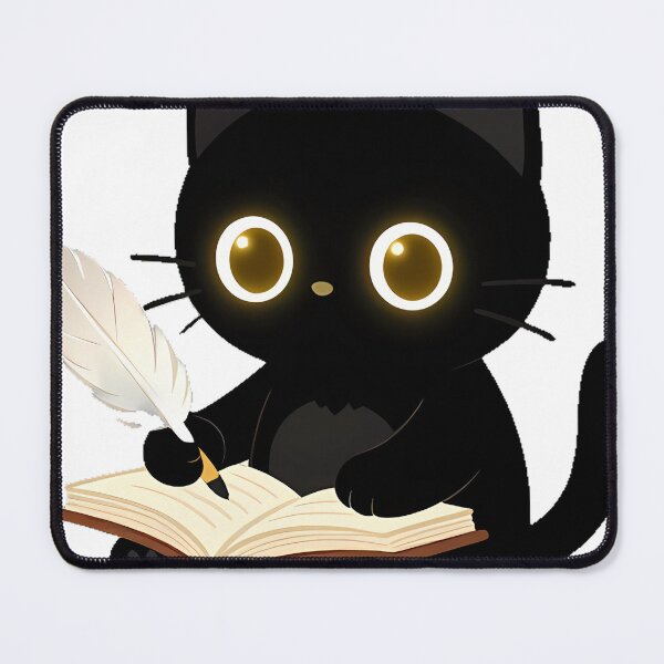 Item preview, Black Cat with Journal and Quill designed and sold by IllumeInk.