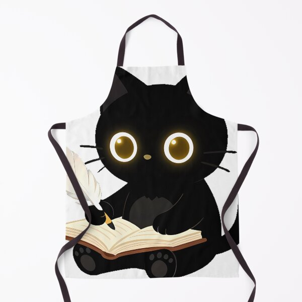 Item preview, Black Cat with Journal and Quill designed and sold by IllumeInk.