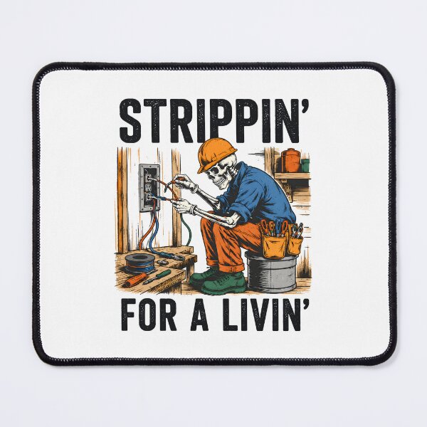 Item preview, Skeleton Electrician Strippin' For a Livin' designed and sold by wansilastomi.