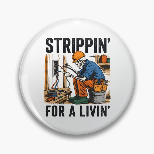 Item preview, Skeleton Electrician Strippin' For a Livin' designed and sold by wansilastomi.