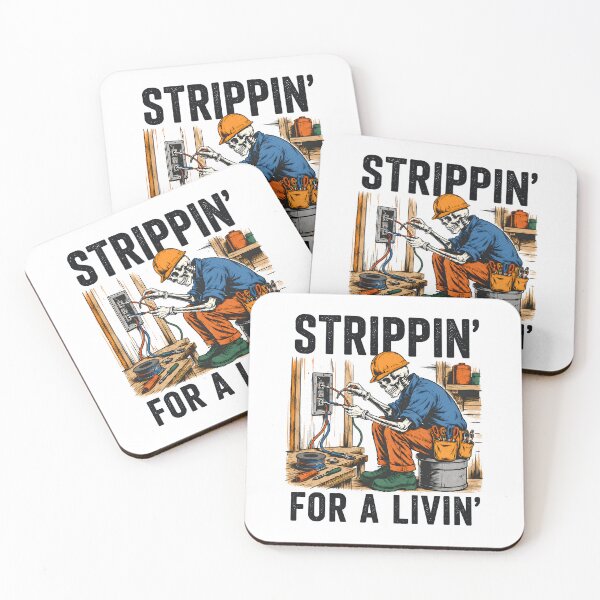 Item preview, Skeleton Electrician Strippin' For a Livin' designed and sold by wansilastomi.