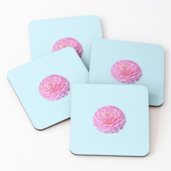 Item preview, Pink Pompon Dahlia Wizard Of Oz For Bringing Cuteness To Oneself and The World Baby Blue Background designed and sold by BOKEbyTC.