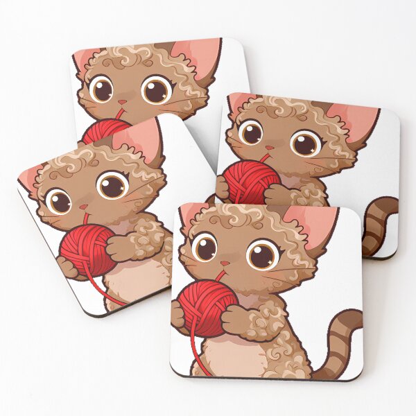 Item preview, Devon Rex with Yarn Ball designed and sold by pumsquare.