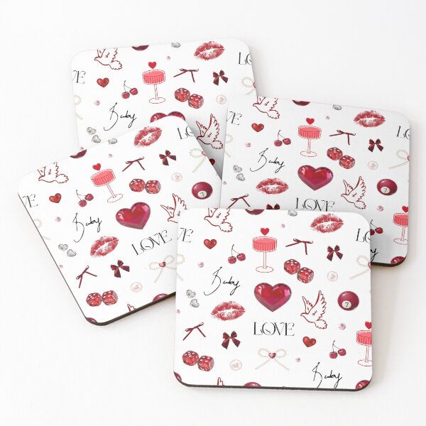 Item preview, Y2K Love Cherry Valentine Pattern designed and sold by jianina-alondra.