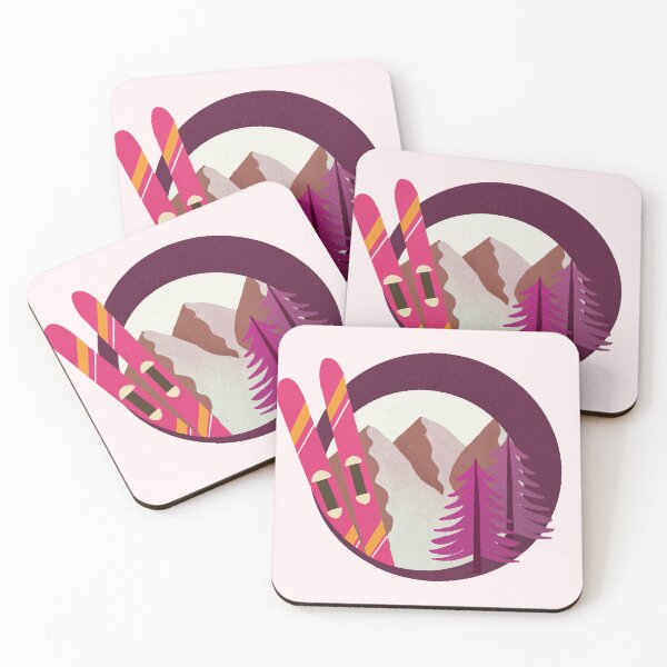Item preview, Retro Ski Badge - magenta sepia designed and sold by Home Cyn Home.