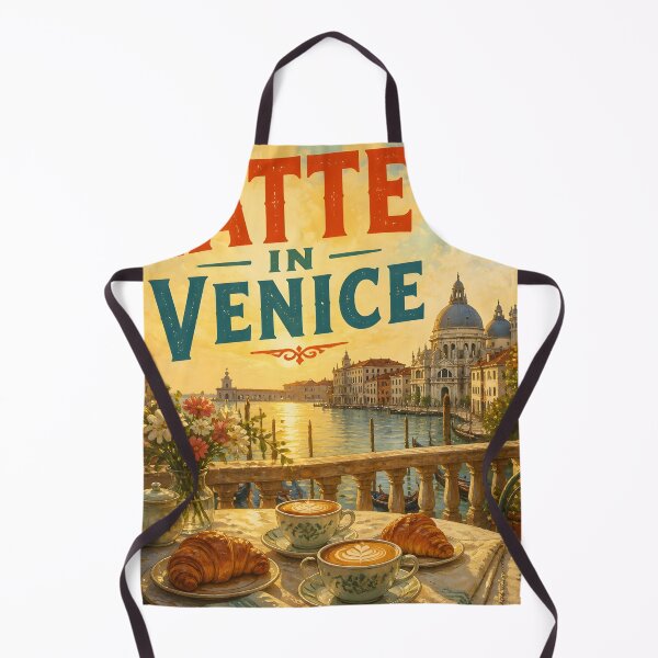Item preview, Latte in Venice: Vintage-Style Painterly Travel Poster designed and sold by LSVart.