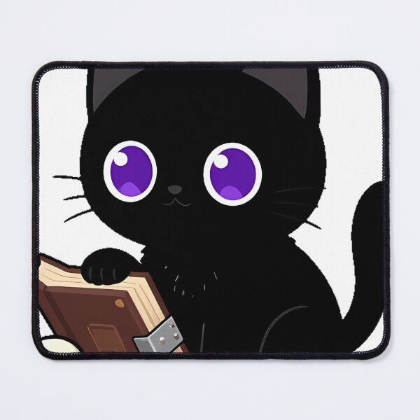 Item preview, Black Cat with Grimoire and Skull designed and sold by IllumeInk.