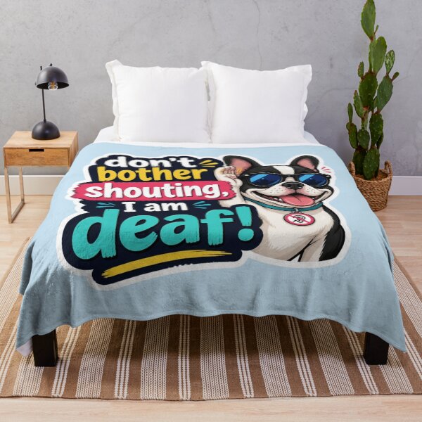 Item preview, Don’t Bother Shouting, I Am Deaf – Funny Dog Sticker designed and sold by The Digital Compass.