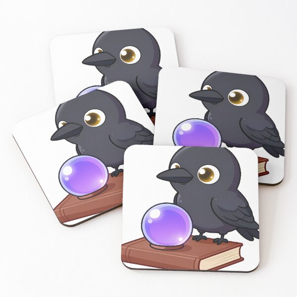 Item preview, Raven with Book and Crystal Ball designed and sold by IllumeInk.