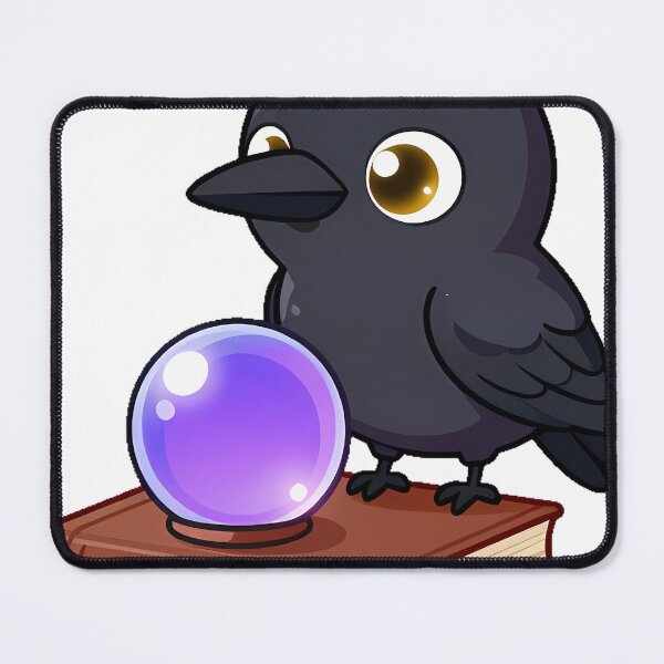 Item preview, Raven with Book and Crystal Ball designed and sold by IllumeInk.