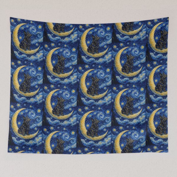 Item preview, Funny Black Brindle Corgi Starry Night Painting Cute Moon Stars Mom Dad Kids designed and sold by FurryHavenPH.