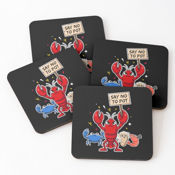 Item preview, Say No To Pot Cute Crawfish Pun Humor designed and sold by Redgiant87x.