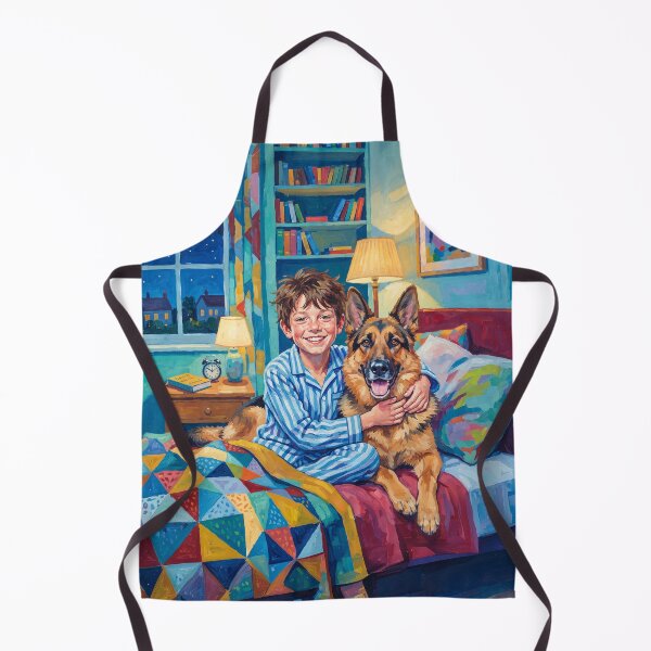 Item preview, Boy And His Dog Portrait designed and sold by Home Decor Art.