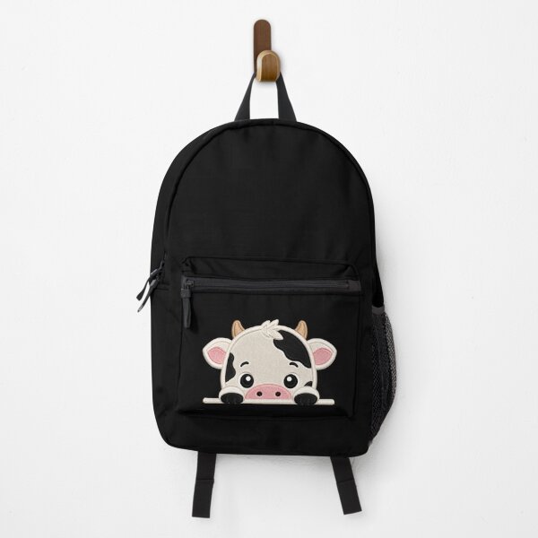 Item preview, Cute Baby Cow Peek Embroidery Illustration designed and sold by ColorSplash123.