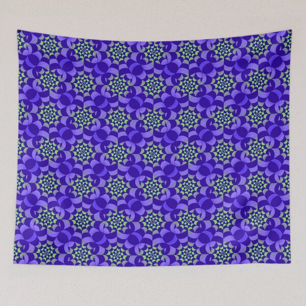 Item preview, Enchanted Web - Blue-Green Witchcraft Spider Web Halloween Pattern  designed and sold by BlackthornDsign.