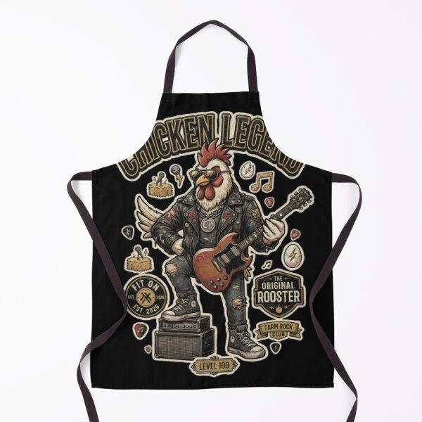 Item preview, Chicken Legend Funny Rooster Rock Style T-Shirt designed and sold by Fit On.
