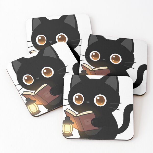 Item preview, Black Cat with Storybook and Lantern designed and sold by IllumeInk.