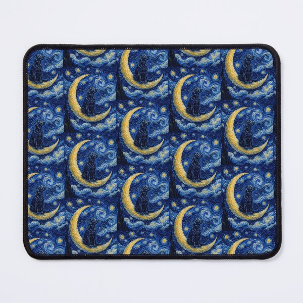 Item preview, Funny Black Labrador Starry Night Painting Cute Moon Stars Mom Dad Kids designed and sold by FurryHavenPH.