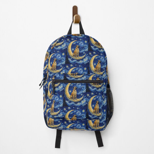Item preview, Funny Black Mouth Cur Starry Night Painting Cute Moon Stars Mom Dad Kids designed and sold by FurryHavenPH.