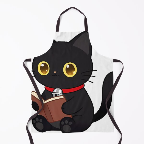 Item preview, Black Cat with Book and Bell Collar designed and sold by IllumeInk.