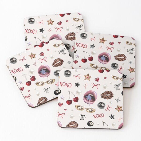 Item preview, Y2K Coquette Cherry Love Pattern designed and sold by jianina-alondra.