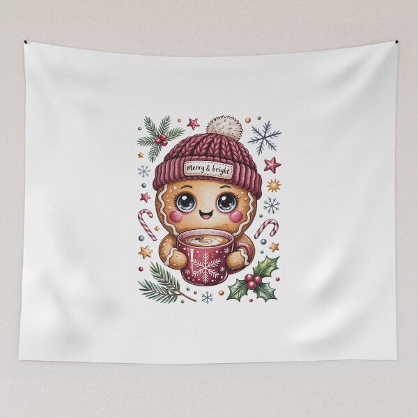 Item preview, cute gingerbread christmas mug cozy holiday designed and sold by jkrphoto.