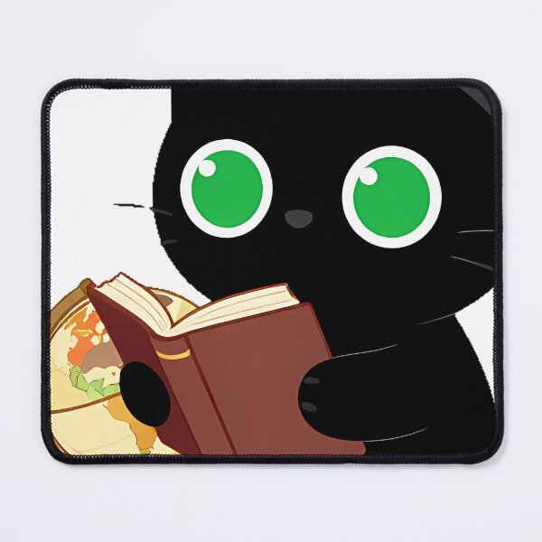 Item preview, Black Cat with Dictionary and Globe designed and sold by IllumeInk.