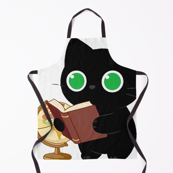 Item preview, Black Cat with Dictionary and Globe designed and sold by IllumeInk.