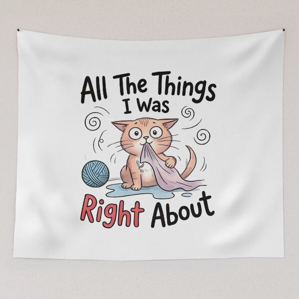Item preview, All The Things I Was Right About Mischievous Cat Biting Towel classic t-shirt designed and sold by pawsome purrfect.