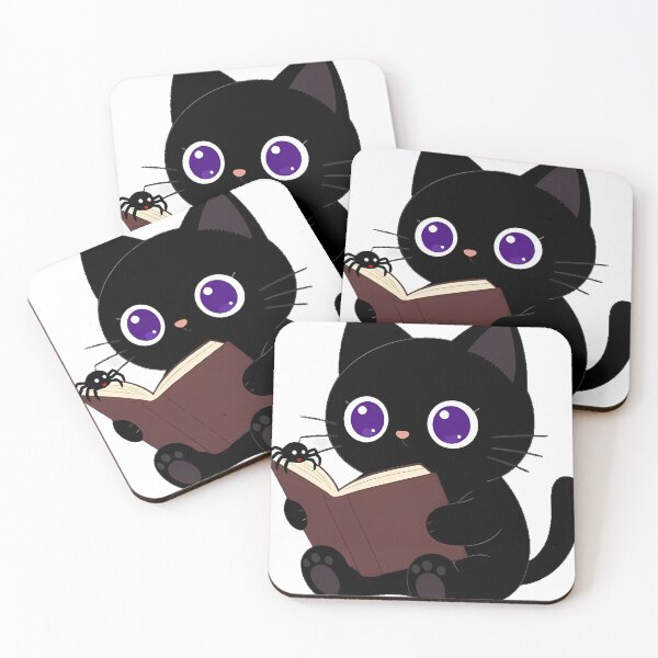 Item preview, Black Cat with Book and Spider designed and sold by IllumeInk.