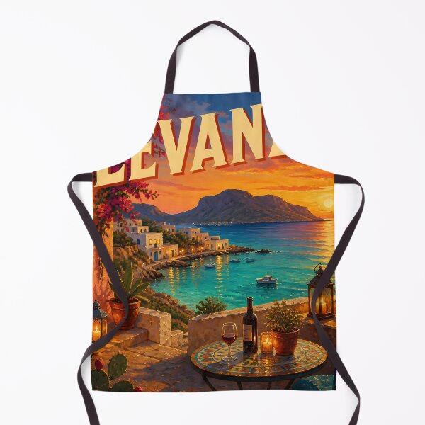 Item preview, Levanzo, Sicily: Scenic-Style Painterly Travel Poster designed and sold by LSVart.