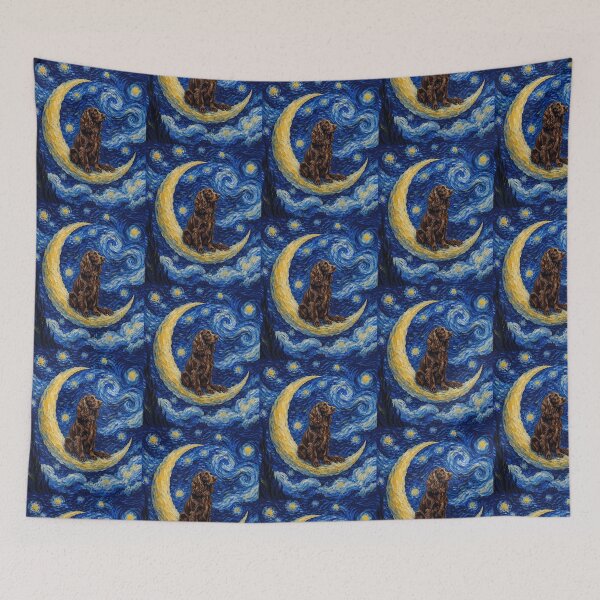 Item preview, Funny Boykin Spaniel Starry Night Painting Cute Moon Stars Mom Dad Kids designed and sold by FurryHavenPH.