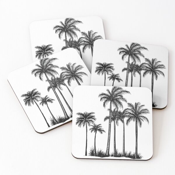 Item preview, Monochrome Palm Trees | Vintage Tropical Botanical Illustration designed and sold by Awarrie.