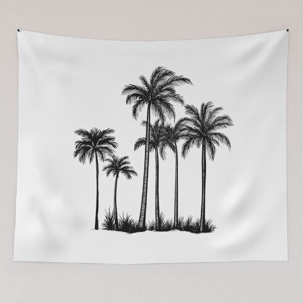Item preview, Monochrome Palm Trees | Vintage Tropical Botanical Illustration designed and sold by Awarrie.