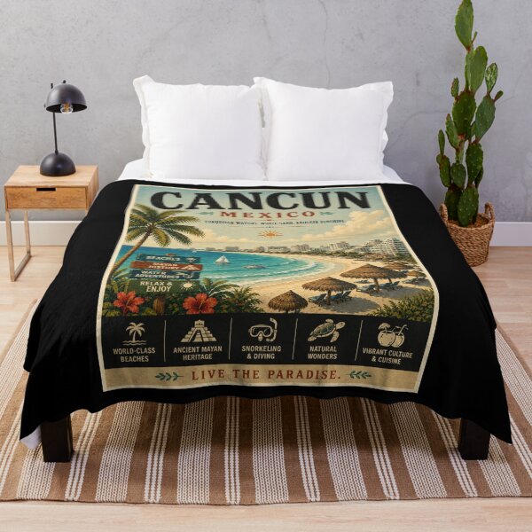 Item preview, Vintage Mexico - Cancun Poster designed and sold by GoodOldVintage.