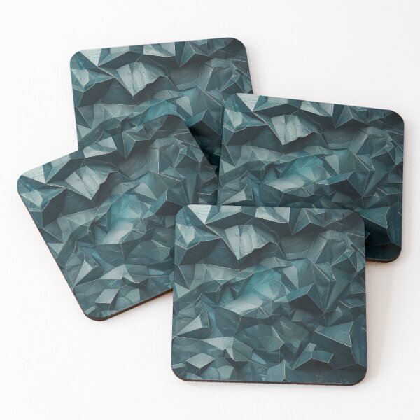 Item preview, Dark Teal Geometric Low Poly Abstract Crystal Texture designed and sold by LYAN-STORE.
