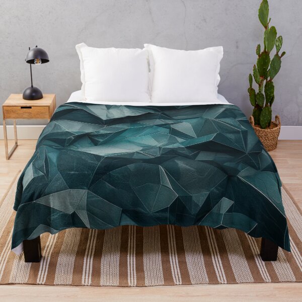 Item preview, Dark Teal Geometric Low Poly Abstract Crystal Texture designed and sold by LYAN-STORE.