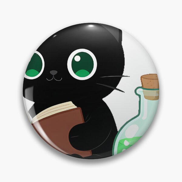 Item preview, Black Cat with Book and Potion designed and sold by IllumeInk.