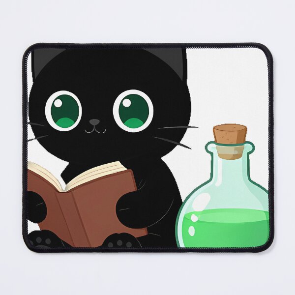 Item preview, Black Cat with Book and Potion designed and sold by IllumeInk.