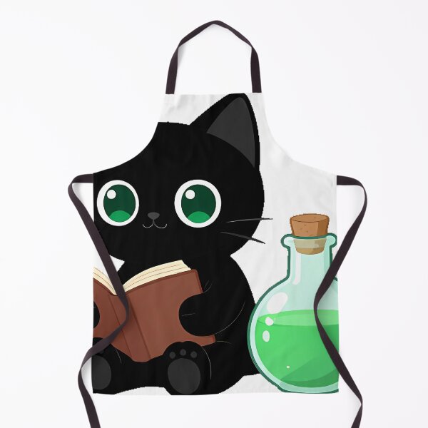 Item preview, Black Cat with Book and Potion designed and sold by IllumeInk.
