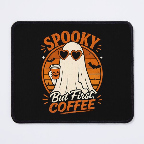 Item preview, Spooky But First Coffee Cute Ghost designed and sold by Canvas-Whispers.