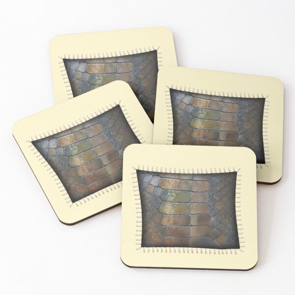 Item preview, Stitched Opening Reveals Reptile Skin designed and sold by MoxisWatercolor.