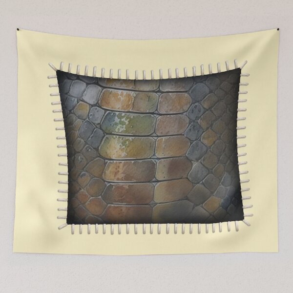 Item preview, Stitched Opening Reveals Reptile Skin designed and sold by MoxisWatercolor.