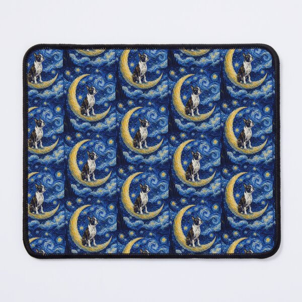 Item preview, Funny Boston Terrier Starry Night Painting Cute Moon Stars Mom Dad Kids designed and sold by FurryHavenPH.