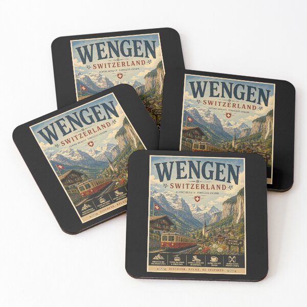 Item preview, Vintage Wengen - Switzerland Poster designed and sold by GoodOldVintage.