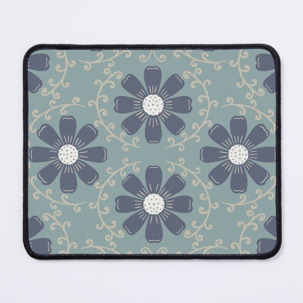 Item preview, Daisy Vine - Slate Blue and Cream on Muted Sage designed and sold by artistmaria.