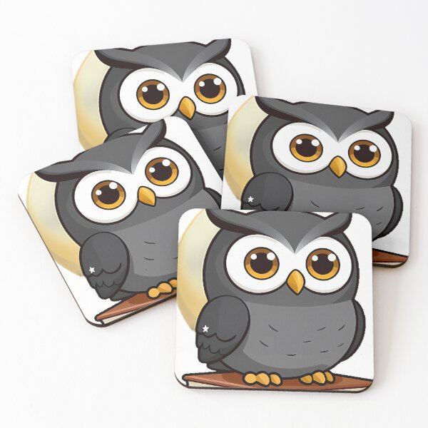 Item preview, Owl with Book and Moon designed and sold by IllumeInk.