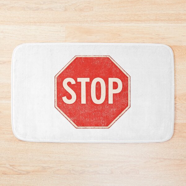 Item preview, STOP - SIGNS - RETRO WORN SIGN - UNIQUE RARE ORIGINAL TSHIRT STICKER designed and sold by SentientGallery.