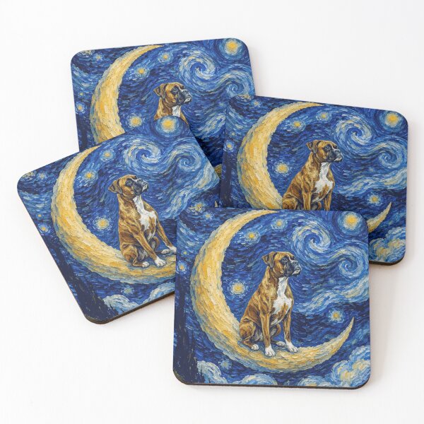 Item preview, Funny Boxer Starry Night Painting Cute Moon Stars Mom Dad Kids designed and sold by FurryHavenPH.