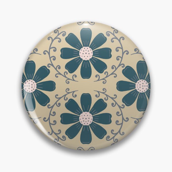 Item preview, Daisy Vine - Slate Teal and Blush on Warm Sand designed and sold by artistmaria.
